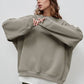 Klara's - Damen Oversized Sweatshirt in einfarbigem Design