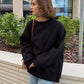 Klara's - Damen Oversized Sweatshirt in einfarbigem Design