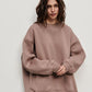 Klara's - Damen Oversized Sweatshirt in einfarbigem Design