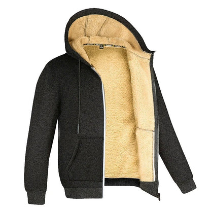 Warme Fleece-Jacke mit Kapuze für Herren und Damen