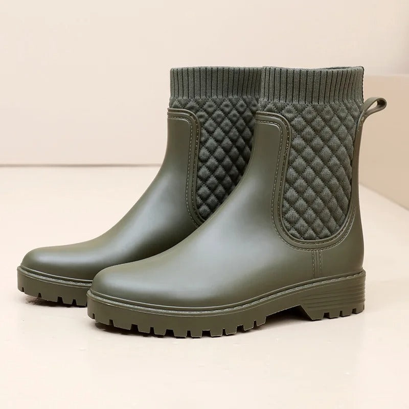 Damen Luxuriöse Regenstiefel