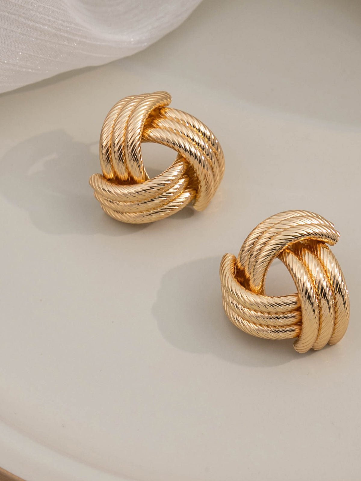 Geknotete Geometrische Damen-Ohrringe