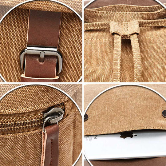 Großer Canvas Rucksack Vielseitig Robust