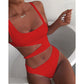 Fudus Damen Cut-Out Badeanzug - Modischer Einteiliger Monokini